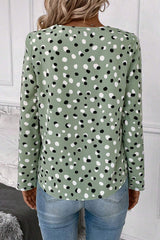 Chemisier vert à pois et imprimé boutonné *-A WOMAN WE LOVE