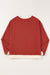 Red Clay Oversized Drop Shoulder Sweatshirt with Color Block Patch