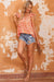 Flying Orange Tank Tofr y Floral Print estampado