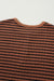 Long sleeve top Henley Textured with brown stripes *