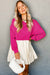 Mini-robe en popeline sweat rouge rose