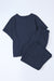 Camiseta sin camiseta Textured Navy Blue *