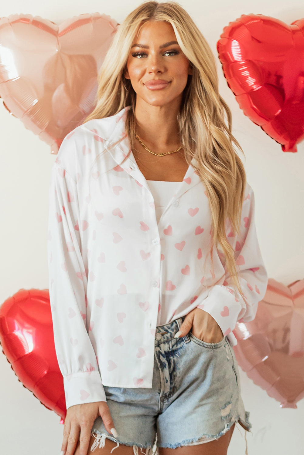 Chemise blanche à manches bouffantes *-A WOMAN WE LOVE