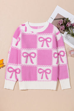 Round Collar Pull Collar Pink Tiles with Butterfly knot