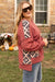 Redwood Burl Aztec Patchwork High Low Waist Sweatshirt