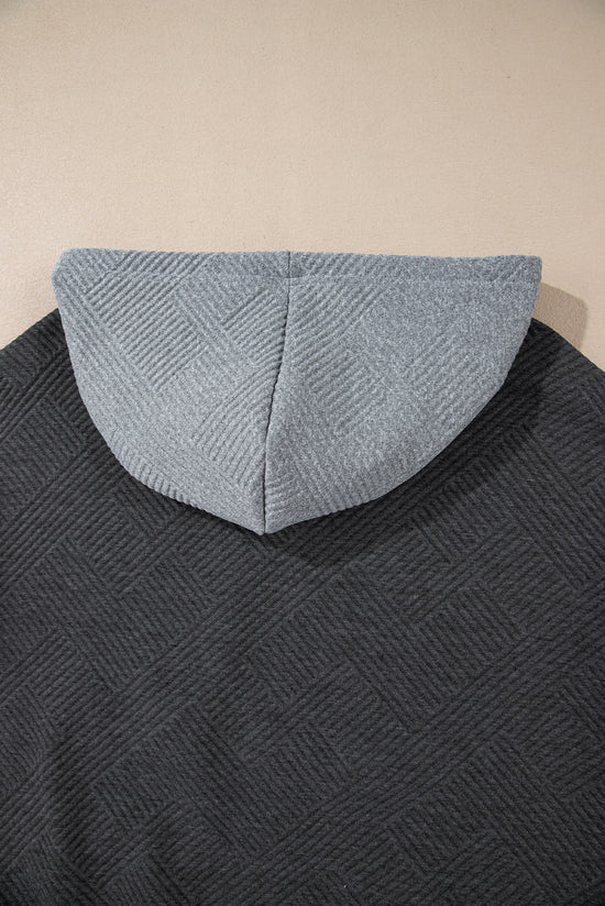 Textured gray hoodie *