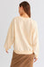 THANKS Apricot Chenille Embroidered Drop Shoulder Graphic Sweatshirt