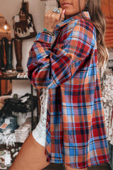 Chemise vintage ample à carreaux rouges *-A WOMAN WE LOVE