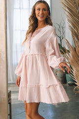 Robe évasée effet vieilli froissé *