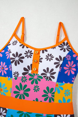 Maillot de bain une pièce Orange floral *