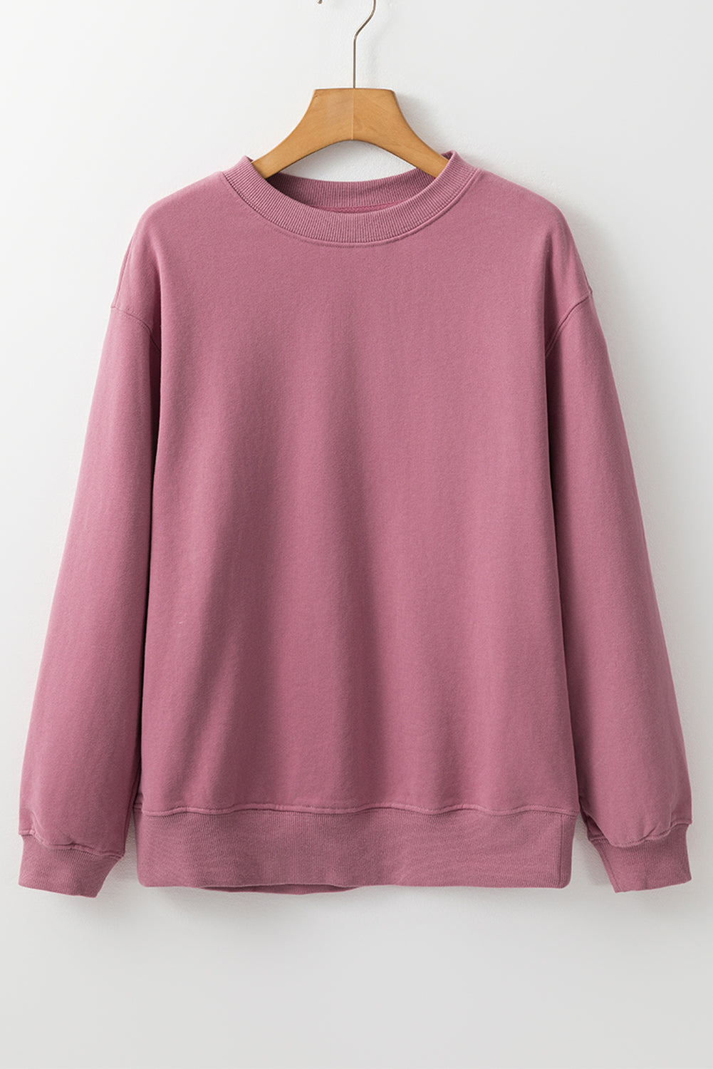Valériane plain crew neck sweatshirt with dropped shoulders