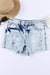 Short en Jean blanchi effet vieilli bleu ciel