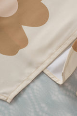 Chemisier oversize kaki à imprimé floral, haut et bas, col en V, nervuré-A WOMAN WE LOVE
