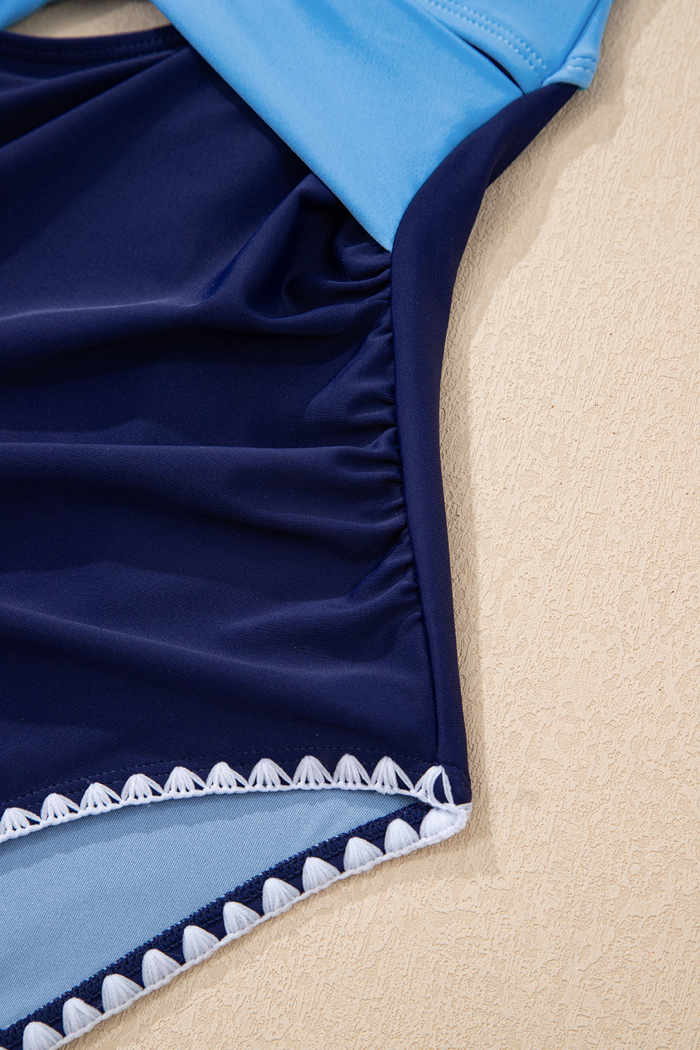 Blue piece swimsuit *