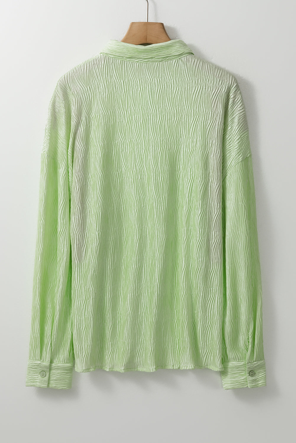 Laurel Green Textured Side Slitt Cashing Shirt