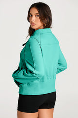 Swein Blue Aruba Sweat Camina con cremallera y collar con bolsillo de canguro