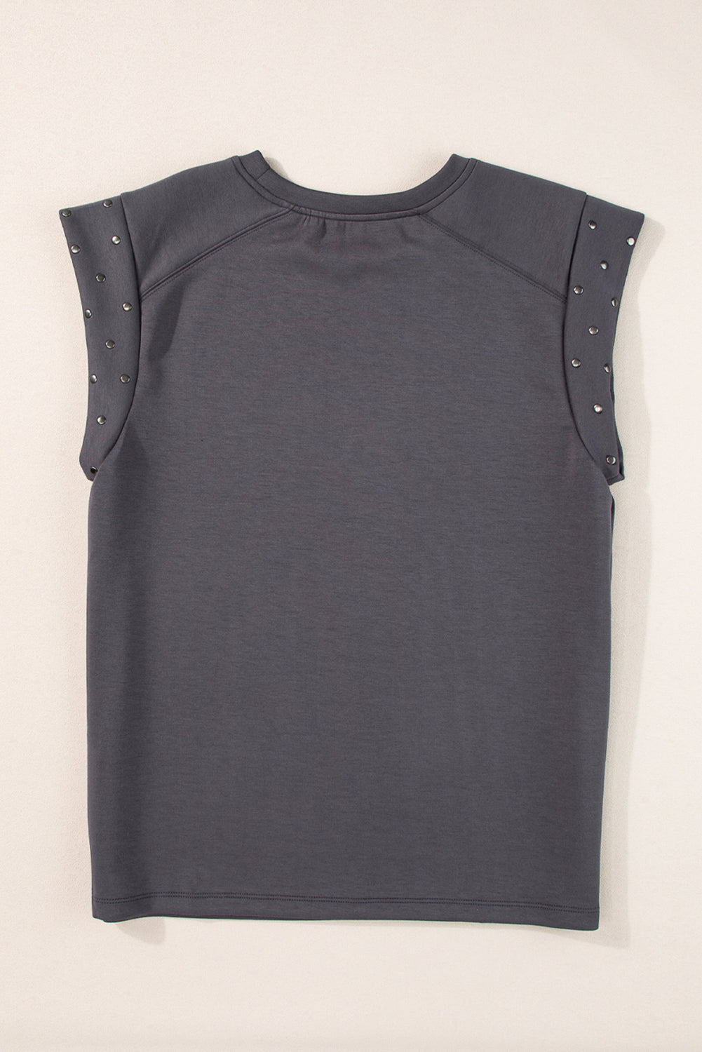 High gray studded with short sleeves