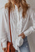 Folded collar buttoned shirt and white lace border