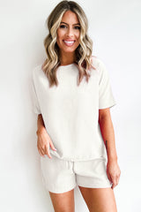 Ensemble t-shirt texturé décontracté-A WOMAN WE LOVE