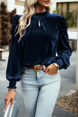 Blouse en velours bleu -A WOMAN WE LOVE