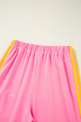 Pantalon de survêtement taille haute rose *