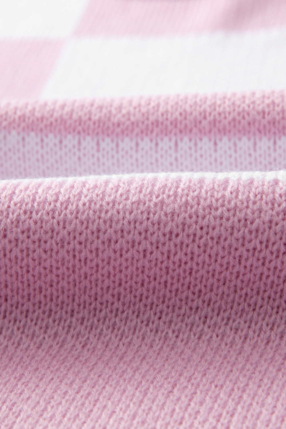 Pink karierte Bischofärmelpullover