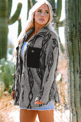 Aztec gray jacket with contrasting chest pockets *