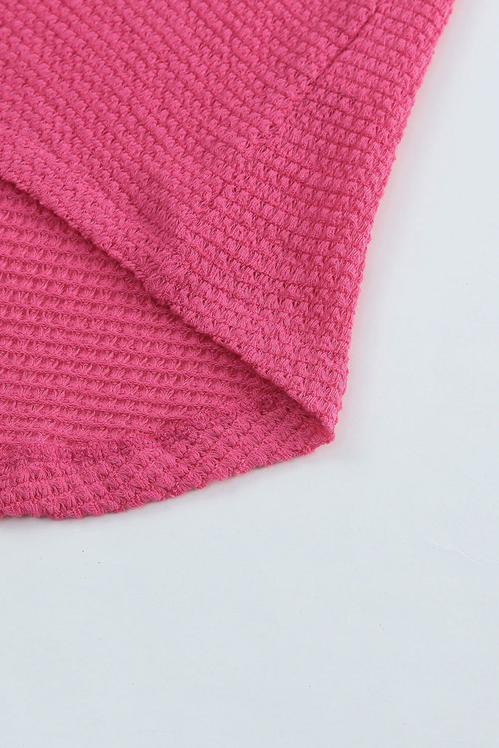 Pink Waffel Strickknopf auf Freizeithemd