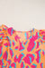 Orange blouse with abstract print *