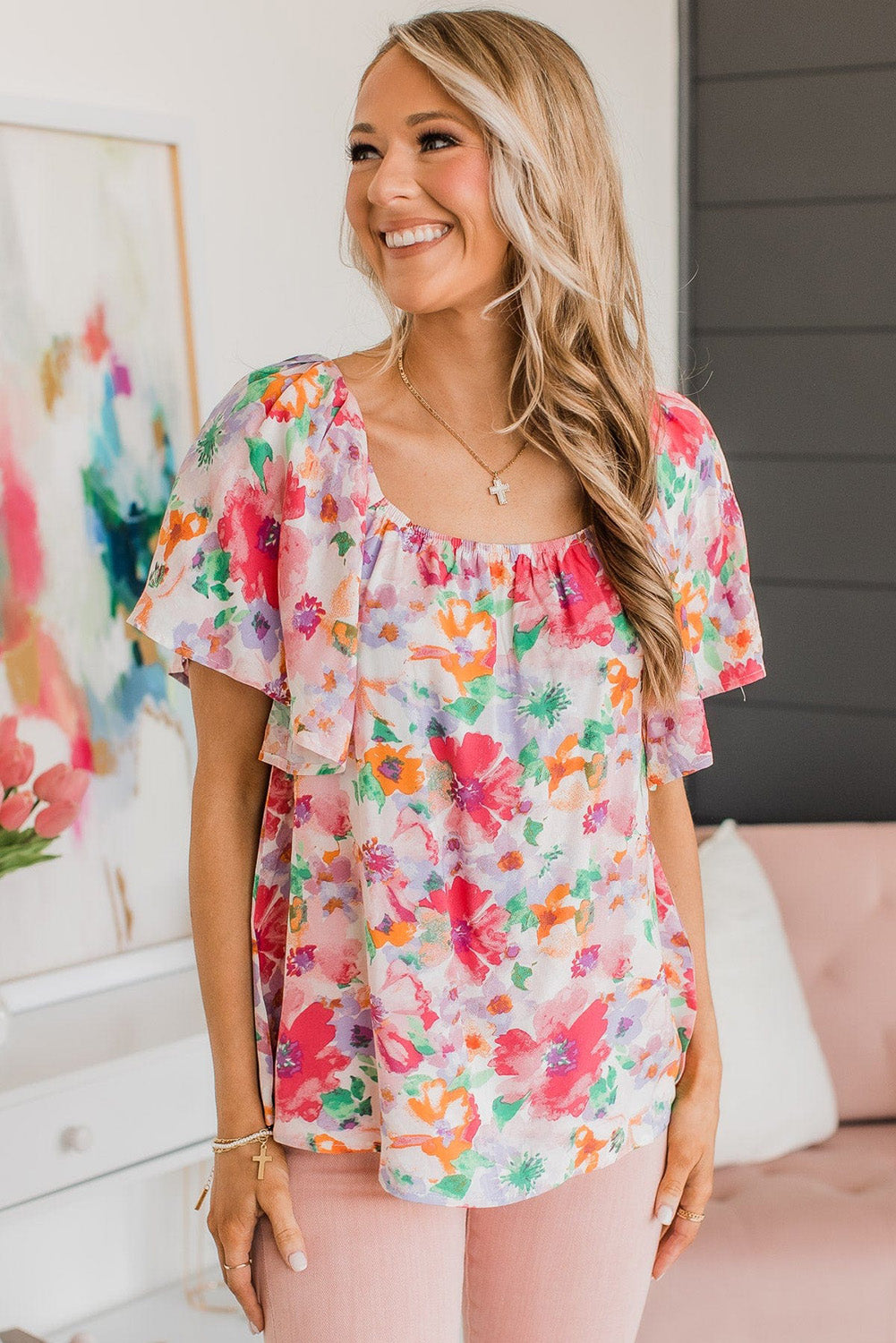 Blouse multicolore  aquarelle-A WOMAN WE LOVE