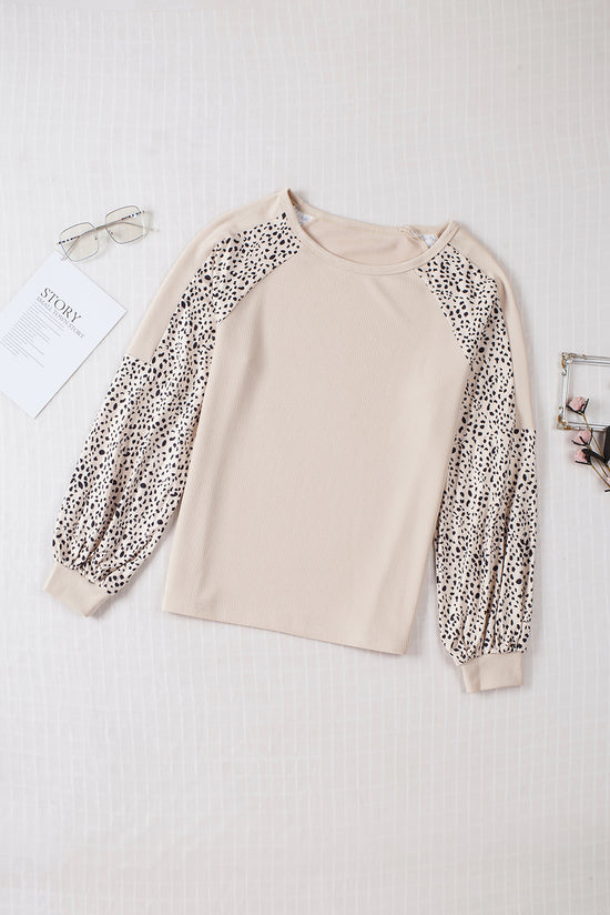 Leopard print sweater top