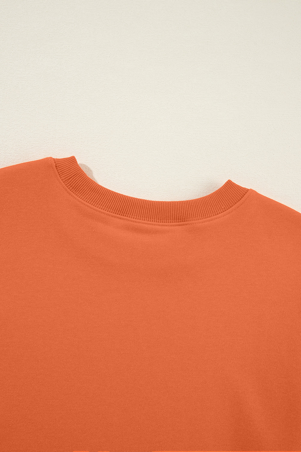 Orange massiver klassischer Crewneck Pullover Sweatshirt