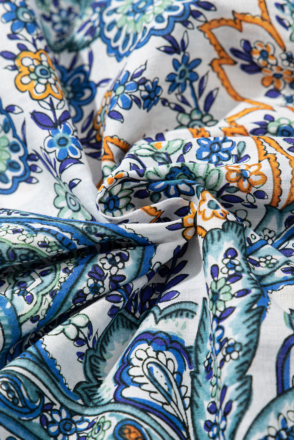 Vestido bohemio con estampado de cachemira de flores*