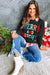 Merry And Bright Black Cable Knit Sweatshirt