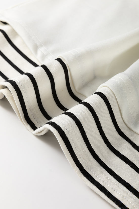 2-room white striped sweatshirts *