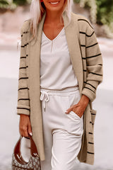 Cardigan ouvert à rayures noires *-A WOMAN WE LOVE
