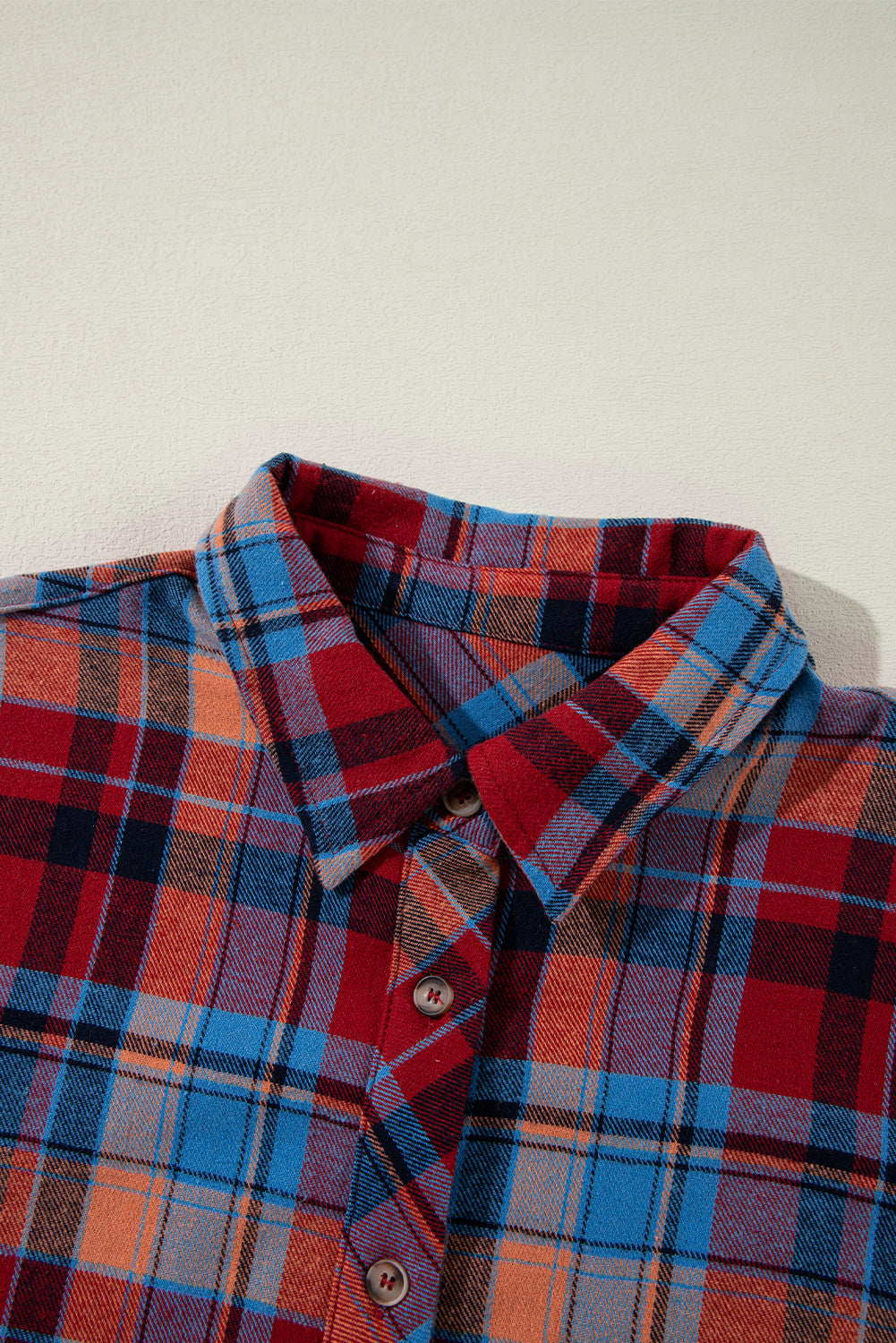 Camicia vintage sciolta stampata a quadri