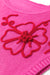 Bright Pink Corded Flower Embroidery Short Sleeve Knitwear Top-A WOMAN WE LOVE