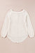 Large blouse with Raglan buttoned sleeves on the front in woven knitting oatmeal