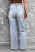 Beau Blue Vintage Light Blue Distressed Flared Jeans