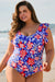 Chic a floral print one-piece swimsuit *