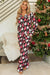 Two -piece pajamas black with Santa Claus Print