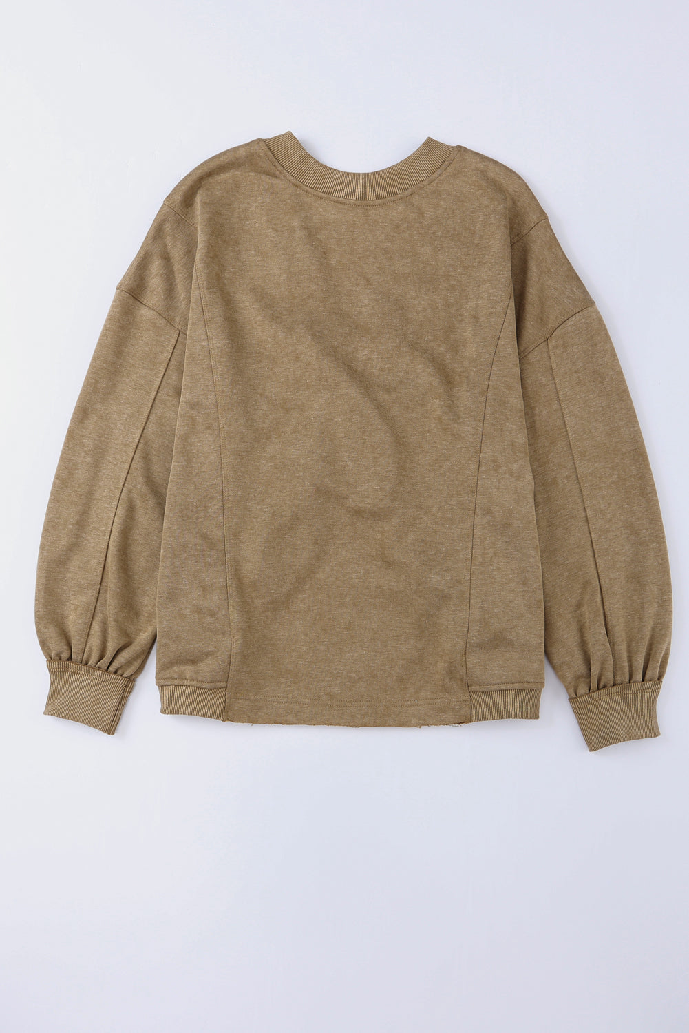 Sudadera de color caqui de gran tamaño con estiramiento retorcido y espalda abierta