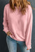 Classic solid pink crew neck sweatshirt