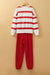 Red Striped Drop Shoulder Sweater and Jogger Pants Set