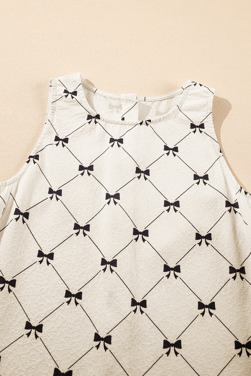 Mini-robe blanche à carreaux *