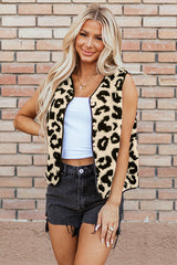 Léopard print -printed vest *
