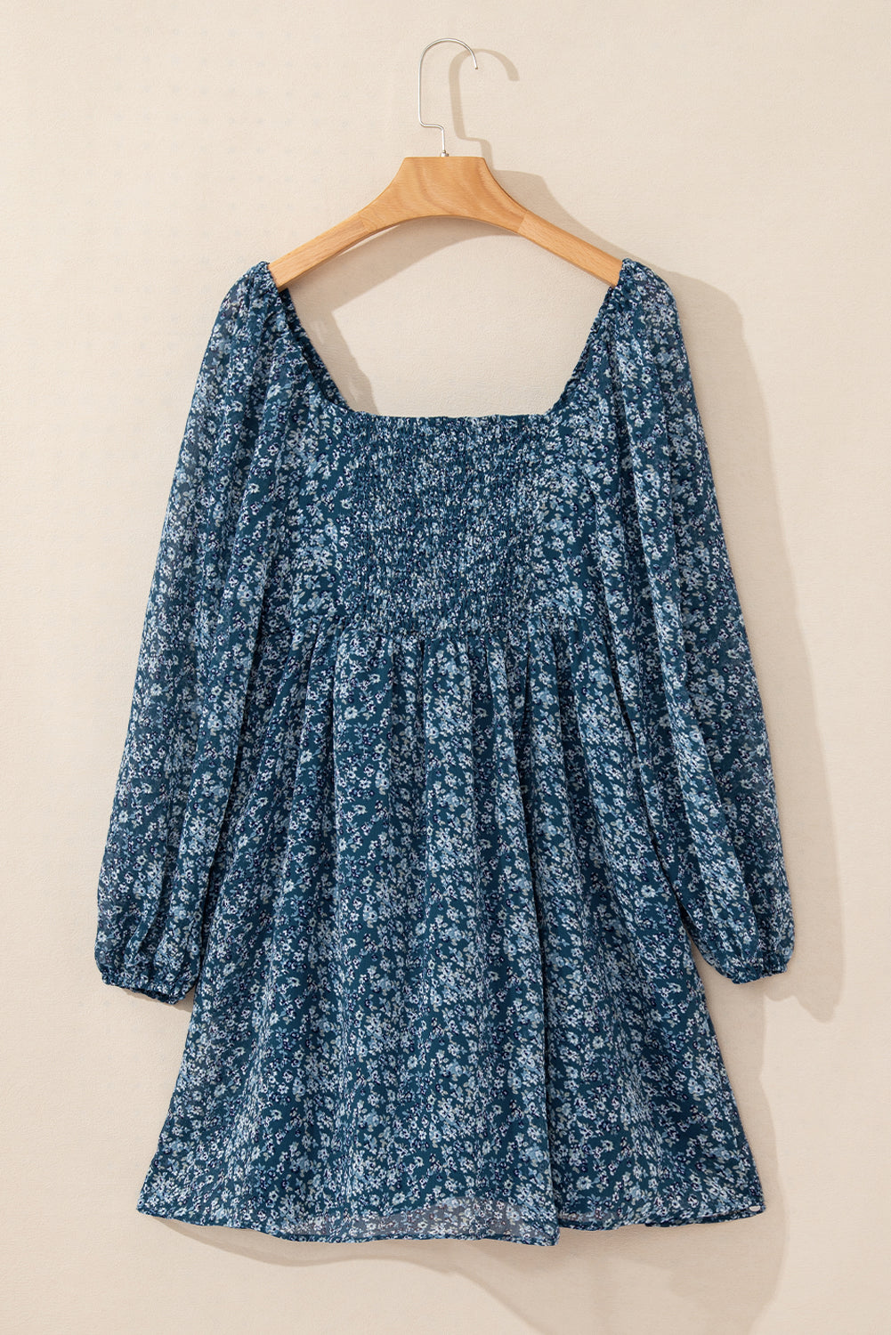 Blue mini-red-printed and heart collar *