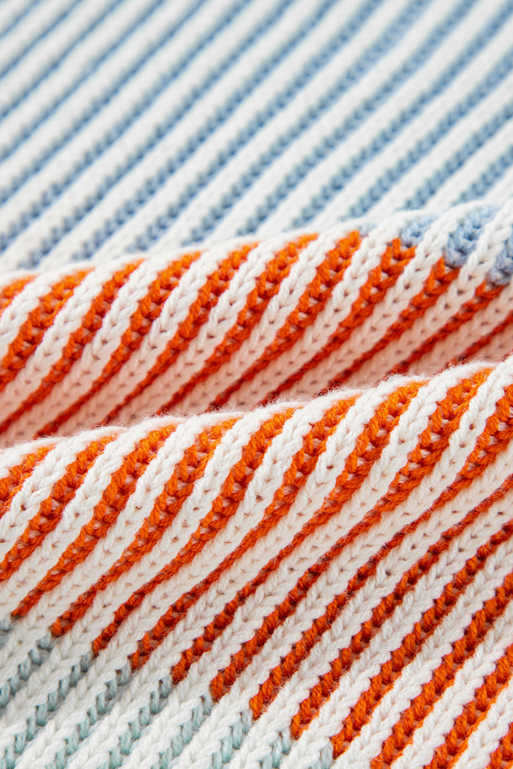 Pull multicolore à manches bulles en tricot texturé color block