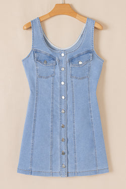 Shortly sleeveless denim dress *